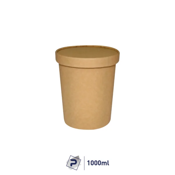 1000ml Paper Food Container - Kraft