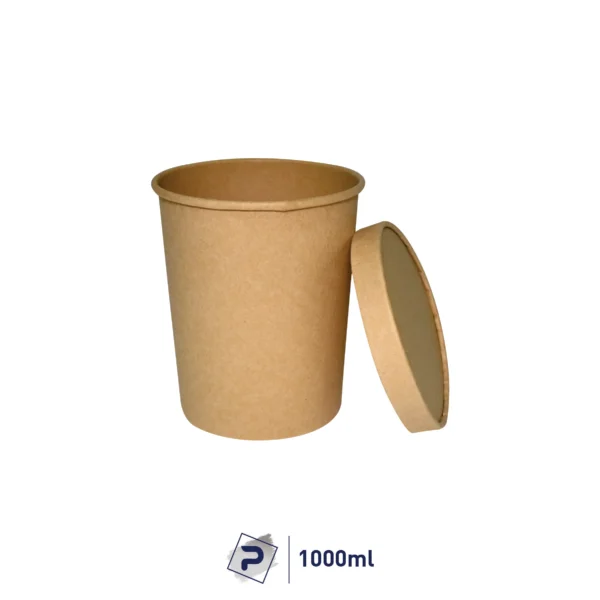 1000ml Paper Food Container - Kraft