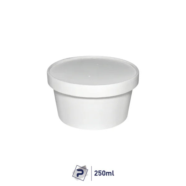 250ml Paper Food Container - White