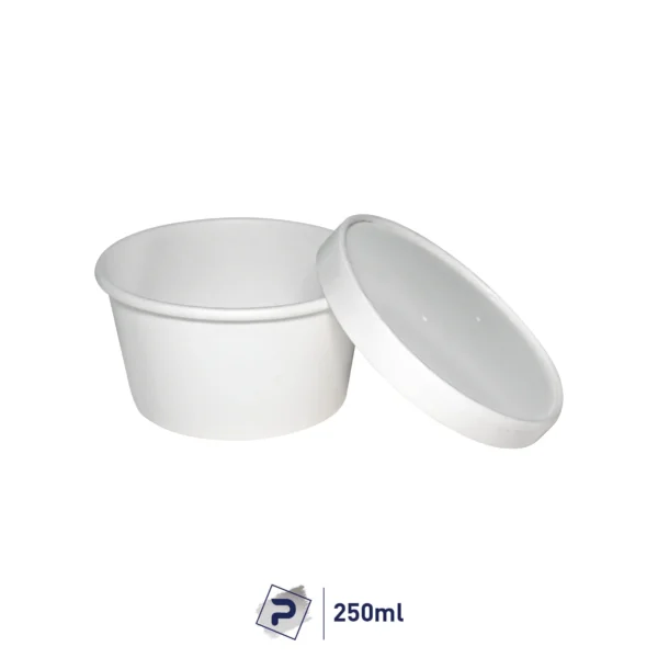 250ml Paper Food Container - White