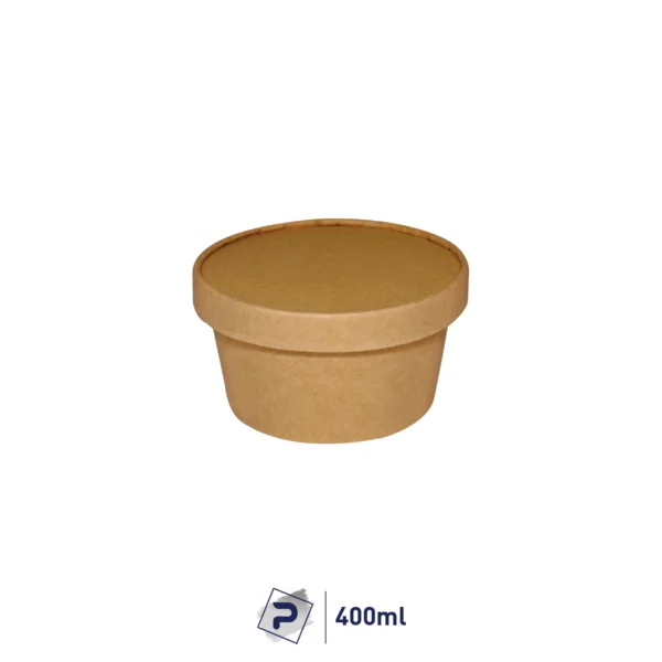 400ml Paper Food Container - Kraft