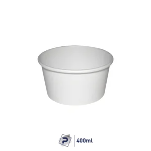 400ml Paper Food Container - White