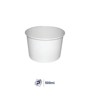 500ml Paper Food Container - White