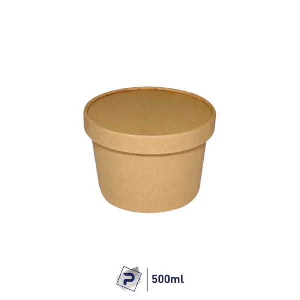 500ml Paper Food Container - Kraft