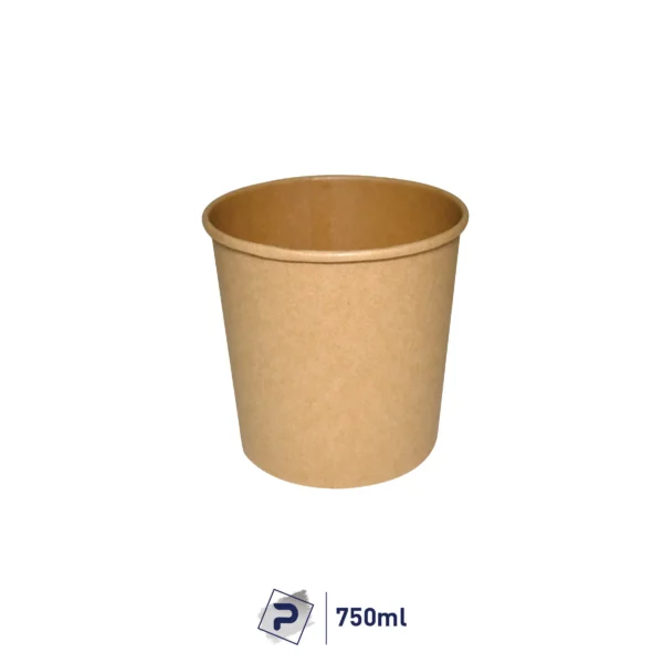 750ml Paper Food Container - Kraft