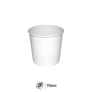 750ml Paper Food Container - White