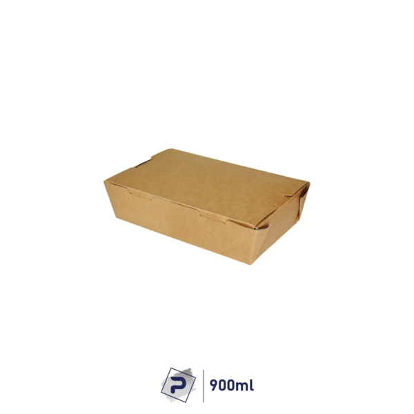 900ml Paper Lunch Box - Kraft