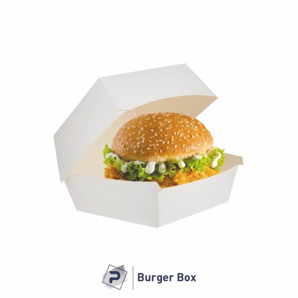 Burger Box Clamshell - White