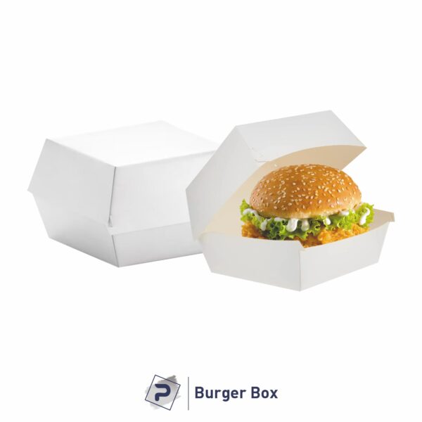 Burger Box Clamshell - White